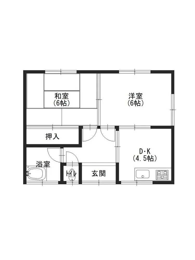 賃貸アパート ：中万呂 平家連棟一番奥